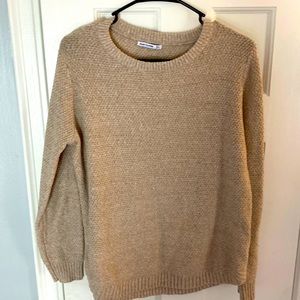 Pink Clover tan sweater